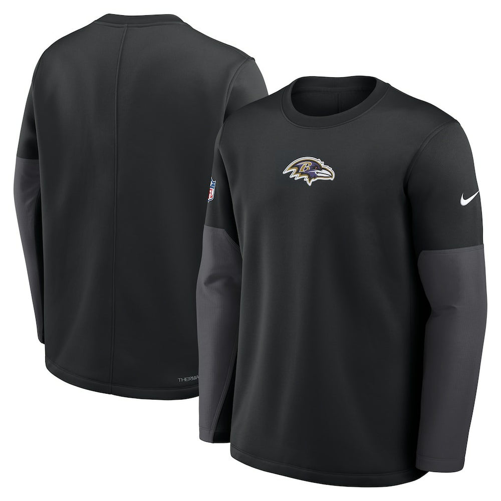 Baltimore Ravens Sideline Coach Therma-FIT Long Sleeve T-Shirt | NFL Discount