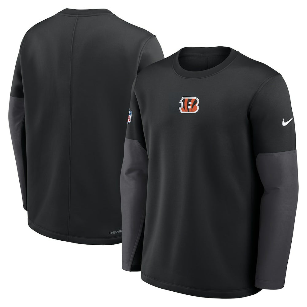 Cincinnati Bengals Sideline Coach Therma-FIT Long Sleeve T-Shirt | NFL Discount