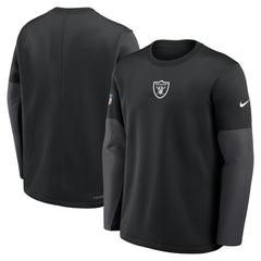 Las Vegas Raiders Sideline Coach Therma-FIT Long Sleeve T-Shirt | NFL New