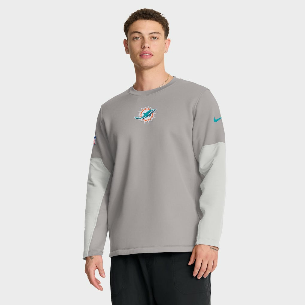 Miami Dolphins Sideline Coach Therma-FIT Long Sleeve T-Shirt | NFL Hot