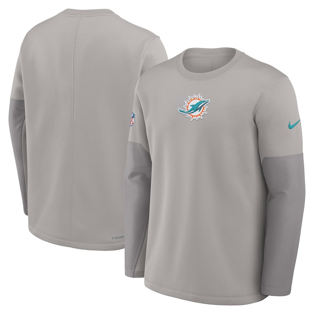 Miami Dolphins Sideline Coach Therma-FIT Long Sleeve T-Shirt | NFL Hot