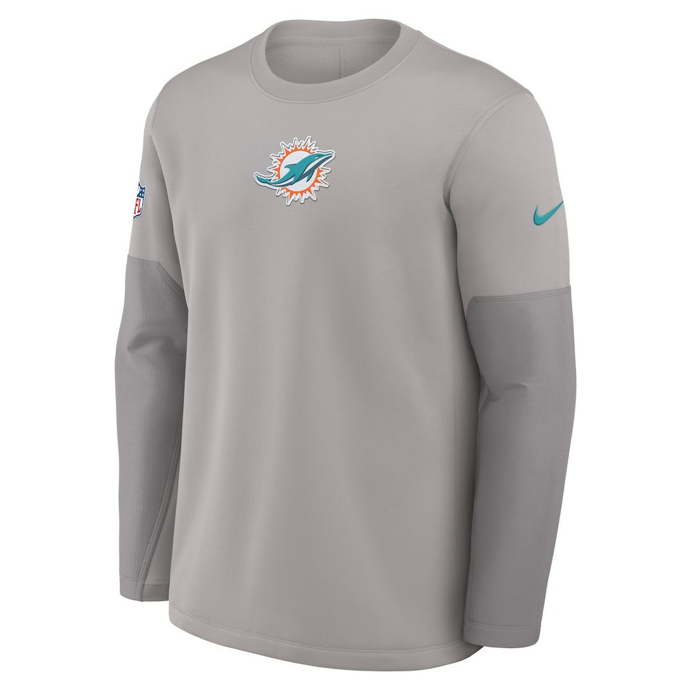 Miami Dolphins Sideline Coach Therma-FIT Long Sleeve T-Shirt | NFL Hot