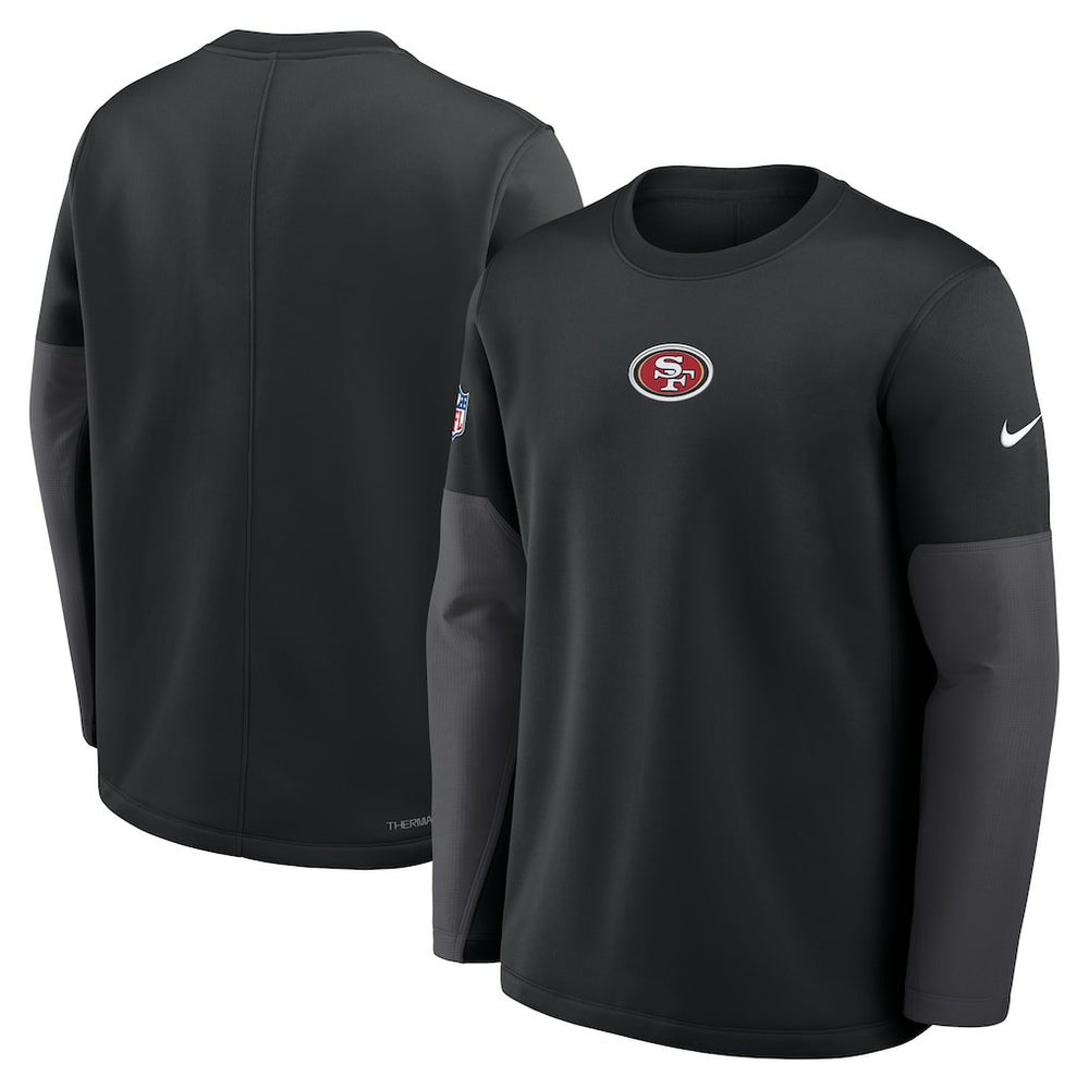 San Francisco 49ers Sideline Coach Therma-FIT Long Sleeve T-Shirt | NFL Discount