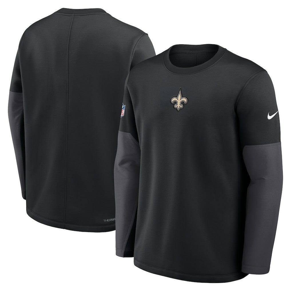 New Orleans Saints Sideline Coach Therma-FIT Long Sleeve T-Shirt | NFL US