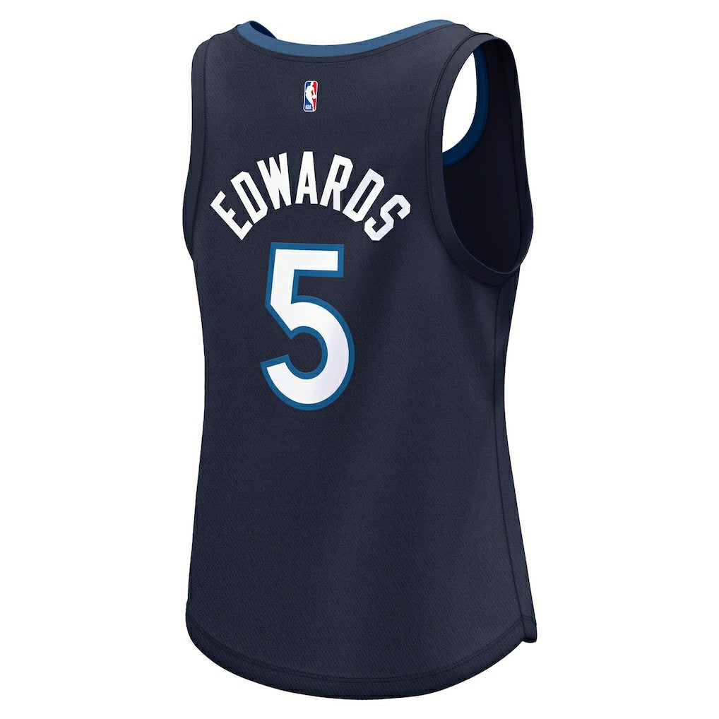 Navy Anthony Edwards Minnesota Timberwolves Women's Fast Break Player Jersey | NBA