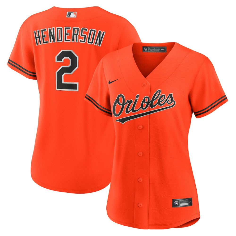 Gunnar Henderson Baltimore Orioles Nike Women's Alternate 2 Replica Jersey - MLB Jerseys