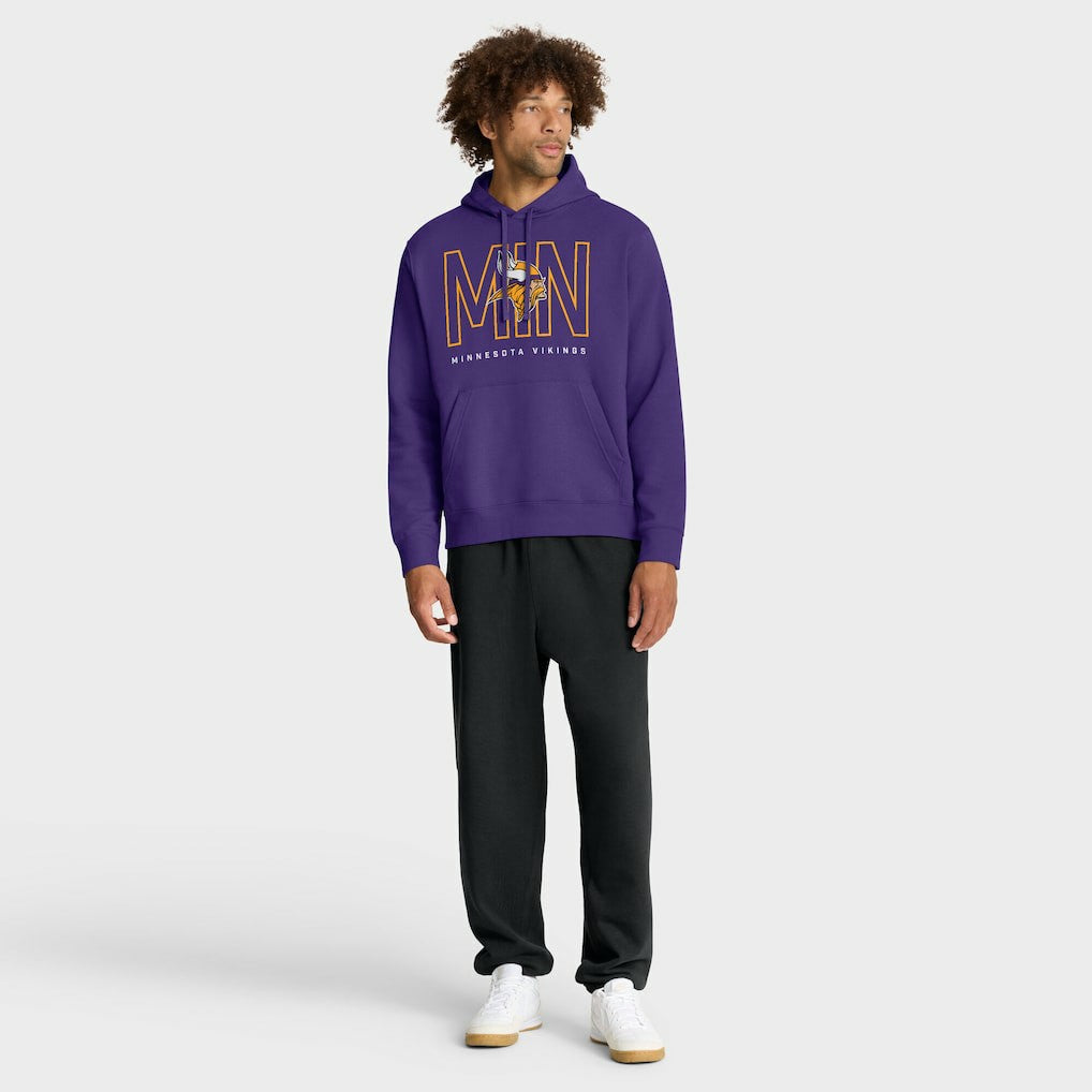 Minnesota Vikings Busted Play Club Fleece Pullover Hoodie | NFL Outlet
