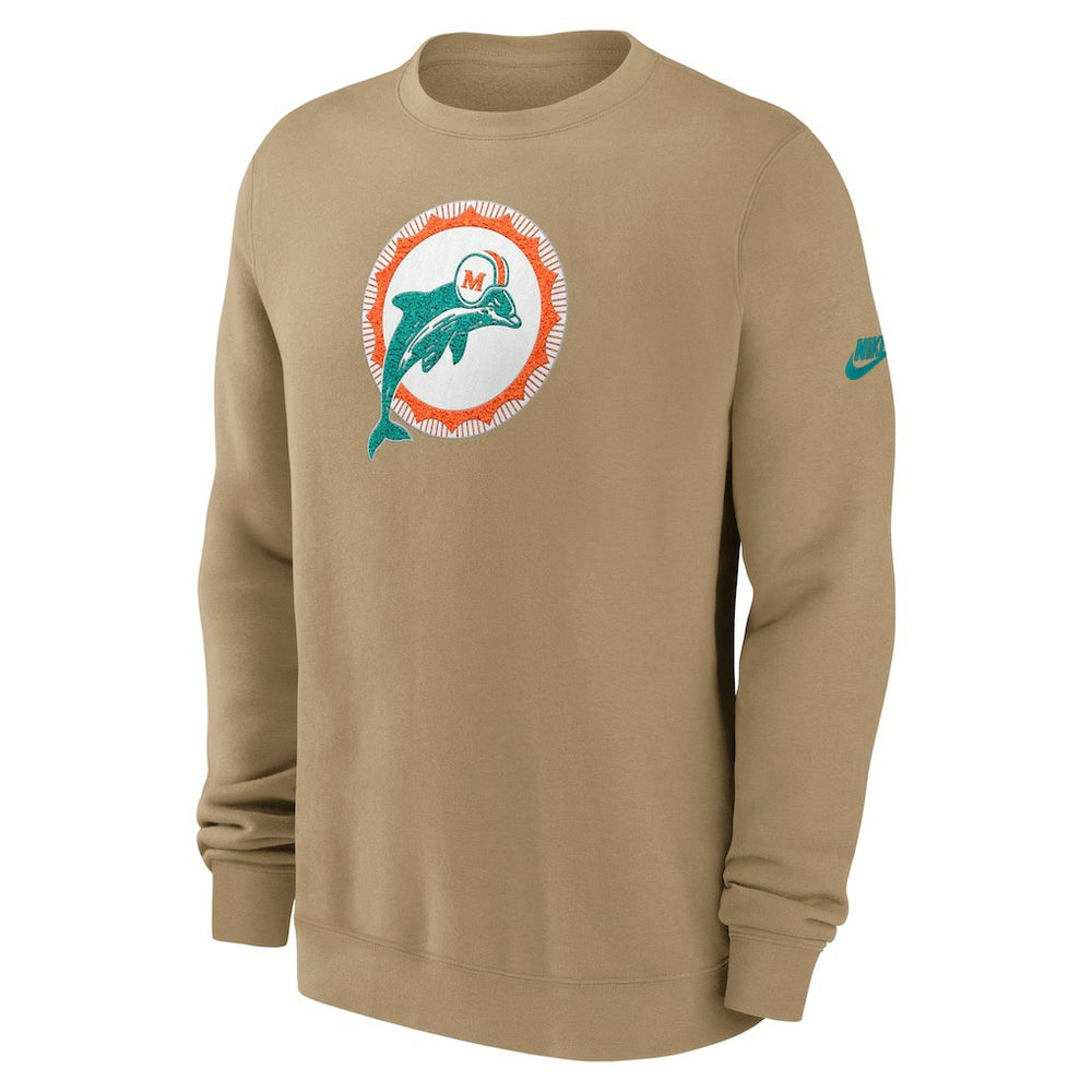 Miami Dolphins Swing Pass Rewind Club Pullover Sweatshirt | NFL Hot