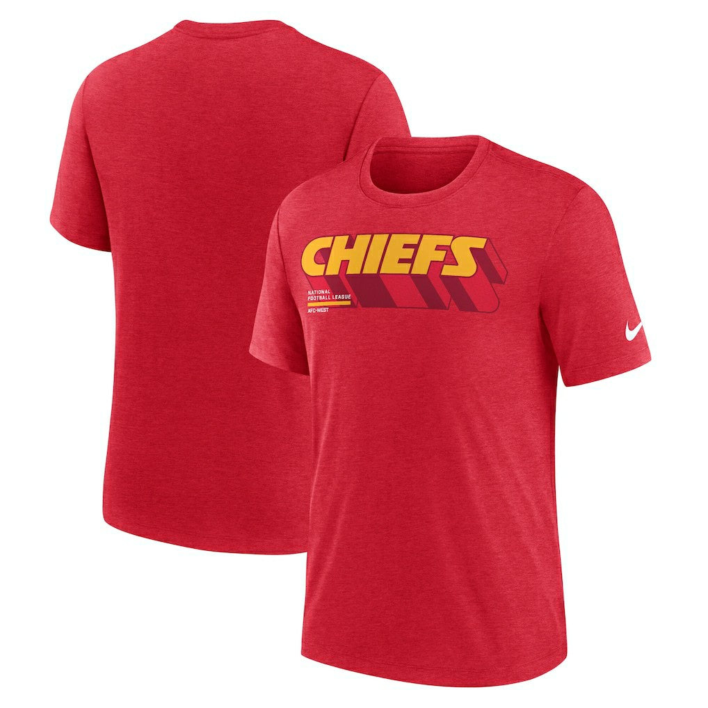 Kansas City Chiefs Long Pass Tri-Blend T-Shirt | NFL Sale