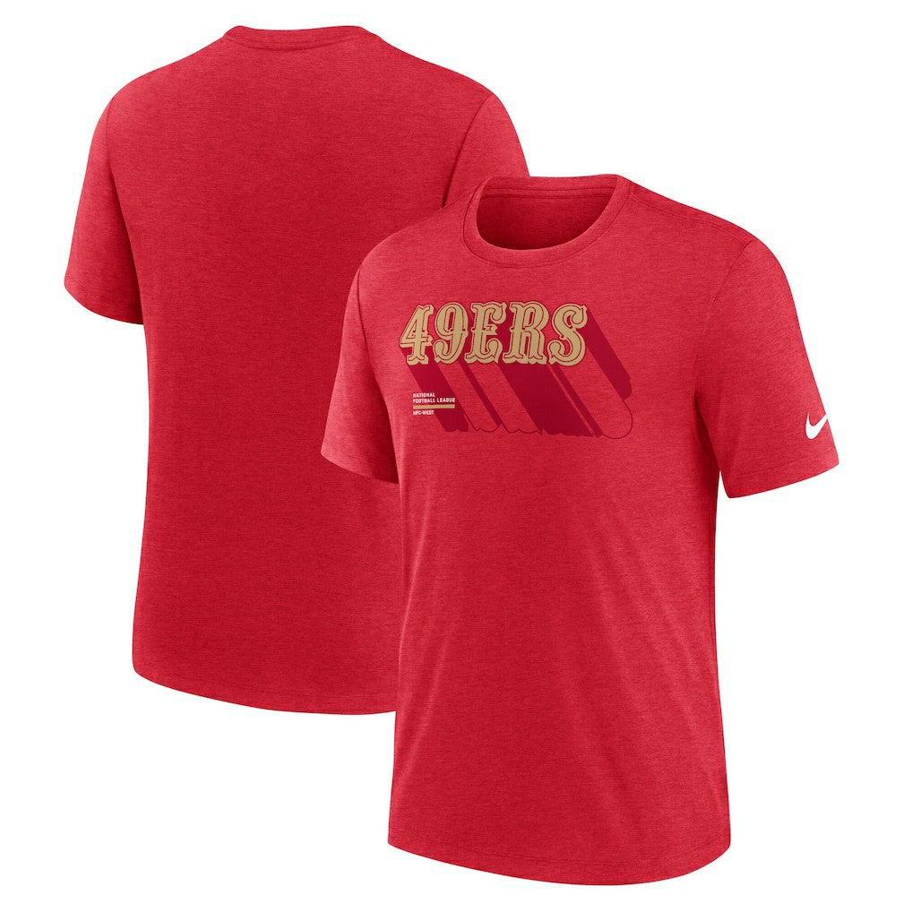 San Francisco 49ers Long Pass Tri-Blend T-Shirt | NFL US