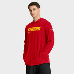 Kansas City Chiefs Big & Tall Sideline Dri-FIT Long Sleeve Hoodie T-Shirt | NFL On sale