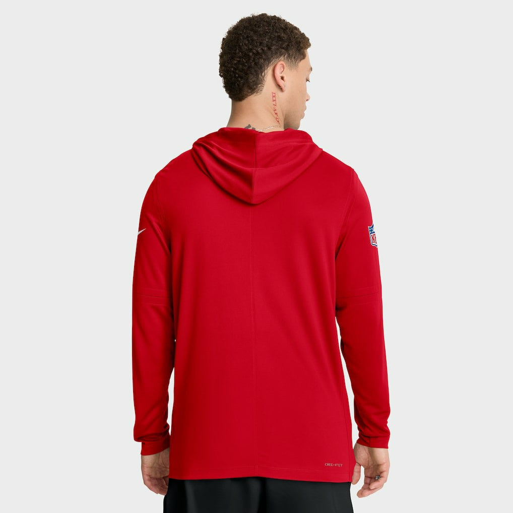 Kansas City Chiefs Big & Tall Sideline Dri-FIT Long Sleeve Hoodie T-Shirt | NFL On sale