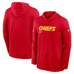 Kansas City Chiefs Big & Tall Sideline Dri-FIT Long Sleeve Hoodie T-Shirt | NFL On sale