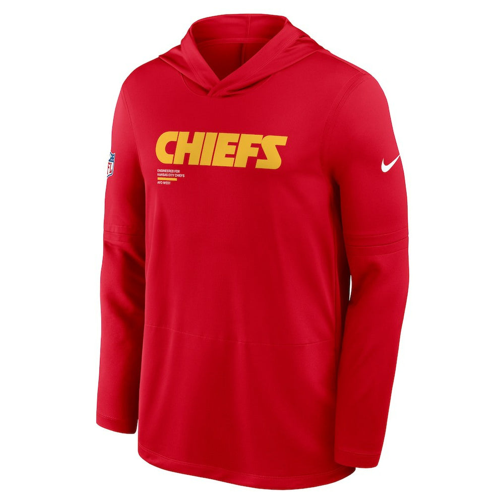 Kansas City Chiefs Big & Tall Sideline Dri-FIT Long Sleeve Hoodie T-Shirt | NFL On sale