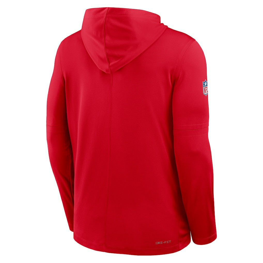 Kansas City Chiefs Big & Tall Sideline Dri-FIT Long Sleeve Hoodie T-Shirt | NFL On sale