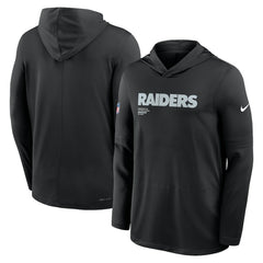 Las Vegas Raiders Big & Tall Sideline Dri-FIT Long Sleeve Hoodie T-Shirt | NFL Outlet