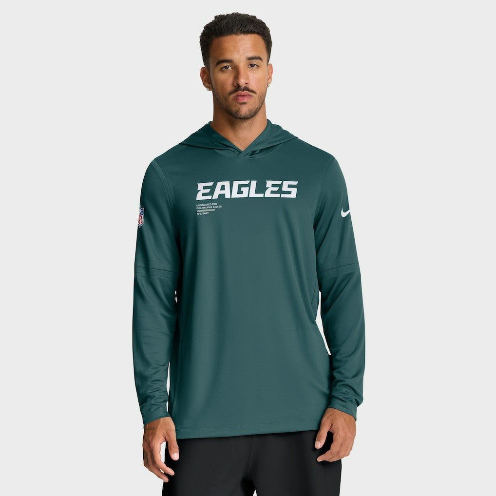 Philadelphia Eagles Big & Tall Sideline Dri-FIT Long Sleeve Hoodie T-Shirt | NFL Near me