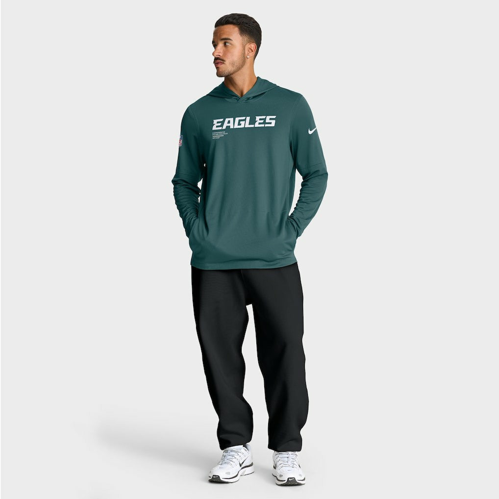 Philadelphia Eagles Big & Tall Sideline Dri-FIT Long Sleeve Hoodie T-Shirt | NFL Near me