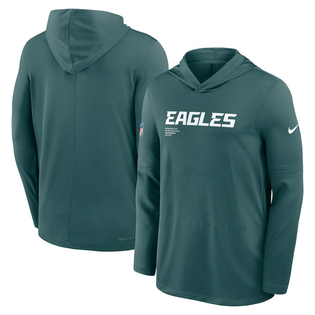 Philadelphia Eagles Big & Tall Sideline Dri-FIT Long Sleeve Hoodie T-Shirt | NFL Near me