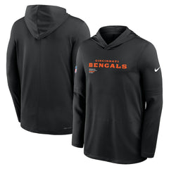 Cincinnati Bengals Big & Tall Sideline Dri-FIT Long Sleeve Hoodie T-Shirt | NFL Online