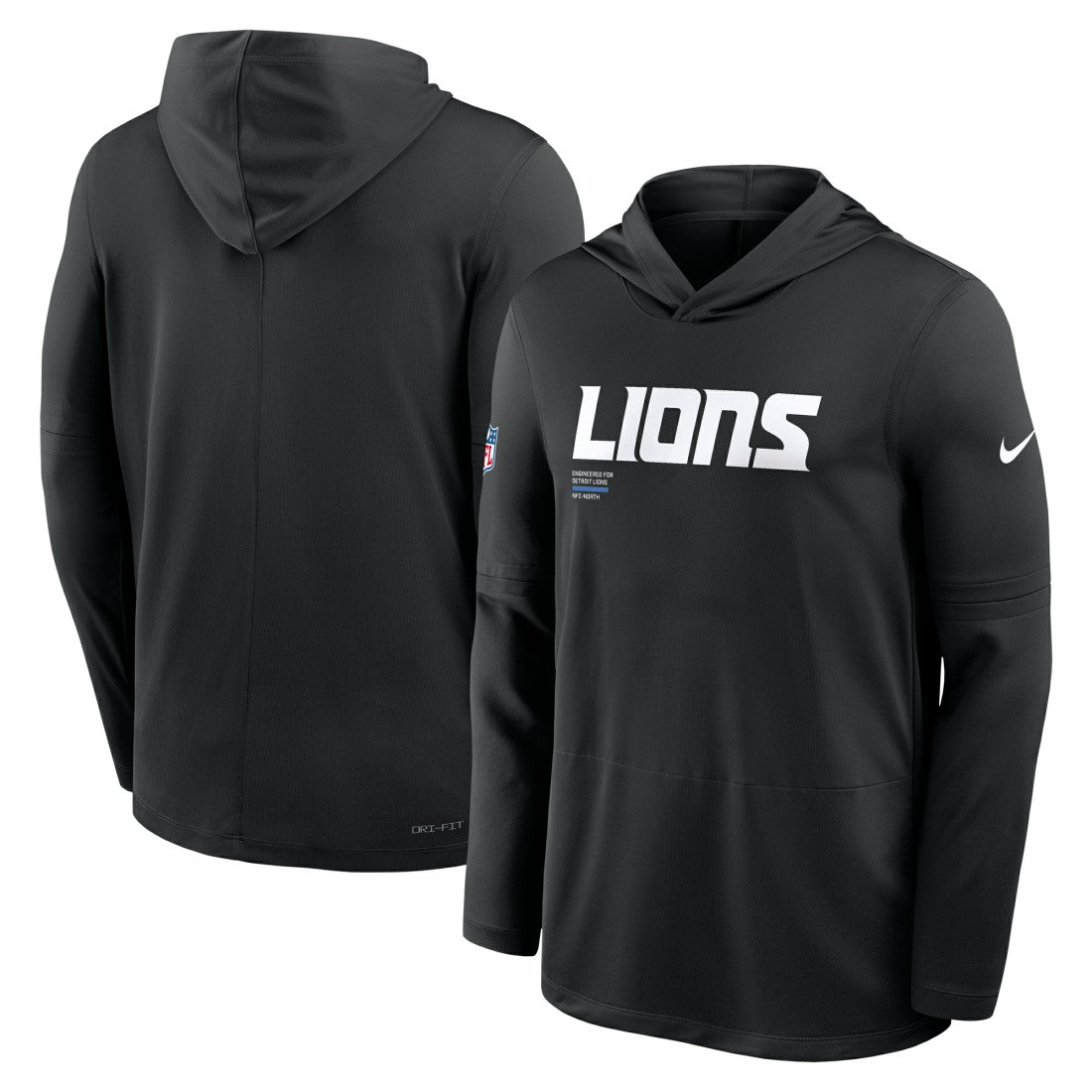 Detroit Lions Big & Tall Sideline Dri-FIT Long Sleeve Hoodie T-Shirt | NFL On sale