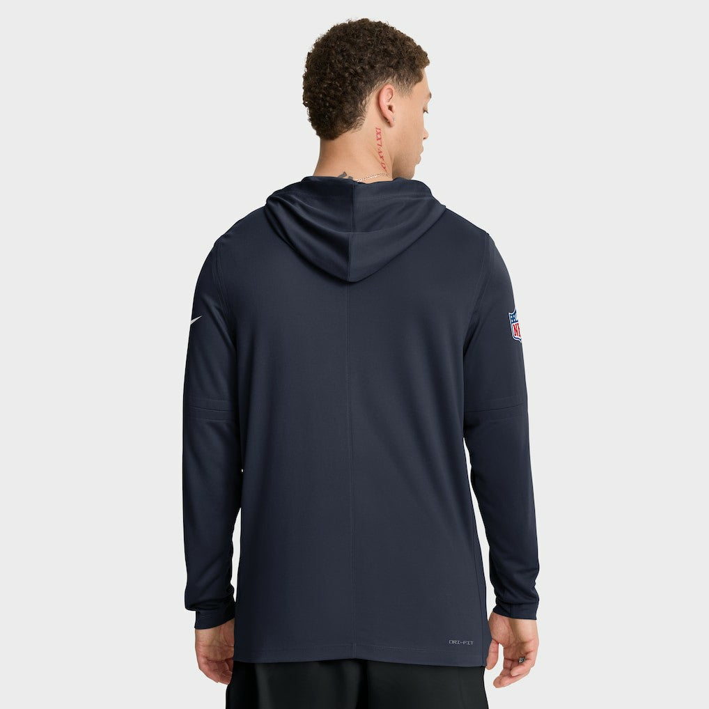Chicago Bears Big & Tall Sideline Dri-FIT Long Sleeve Hoodie T-Shirt | NFL Outlet
