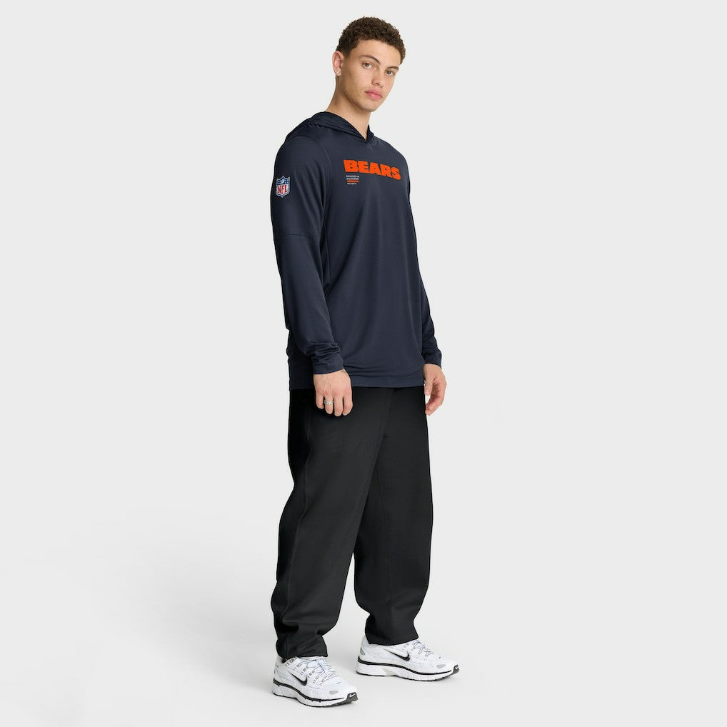 Chicago Bears Big & Tall Sideline Dri-FIT Long Sleeve Hoodie T-Shirt | NFL Outlet
