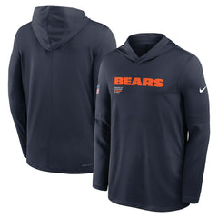 Chicago Bears Big & Tall Sideline Dri-FIT Long Sleeve Hoodie T-Shirt | NFL Outlet