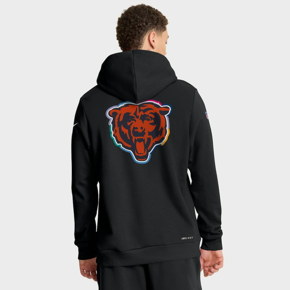 Chicago Bears Tall 2025 NFL Crucial Catch Sideline Standard Issue Dri-FIT Hoodie | NFL Outlet