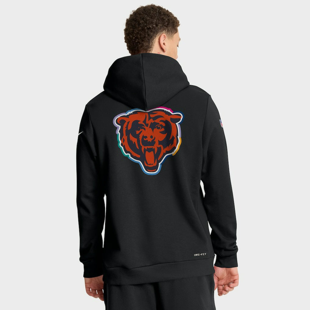 Chicago Bears Tall 2025 NFL Crucial Catch Sideline Standard Issue Dri-FIT Hoodie | NFL Outlet
