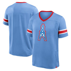 Tennessee Titans Oilers Throwback Hometown Premium Hashmark V-Neck T-Shirt | NFL On sale