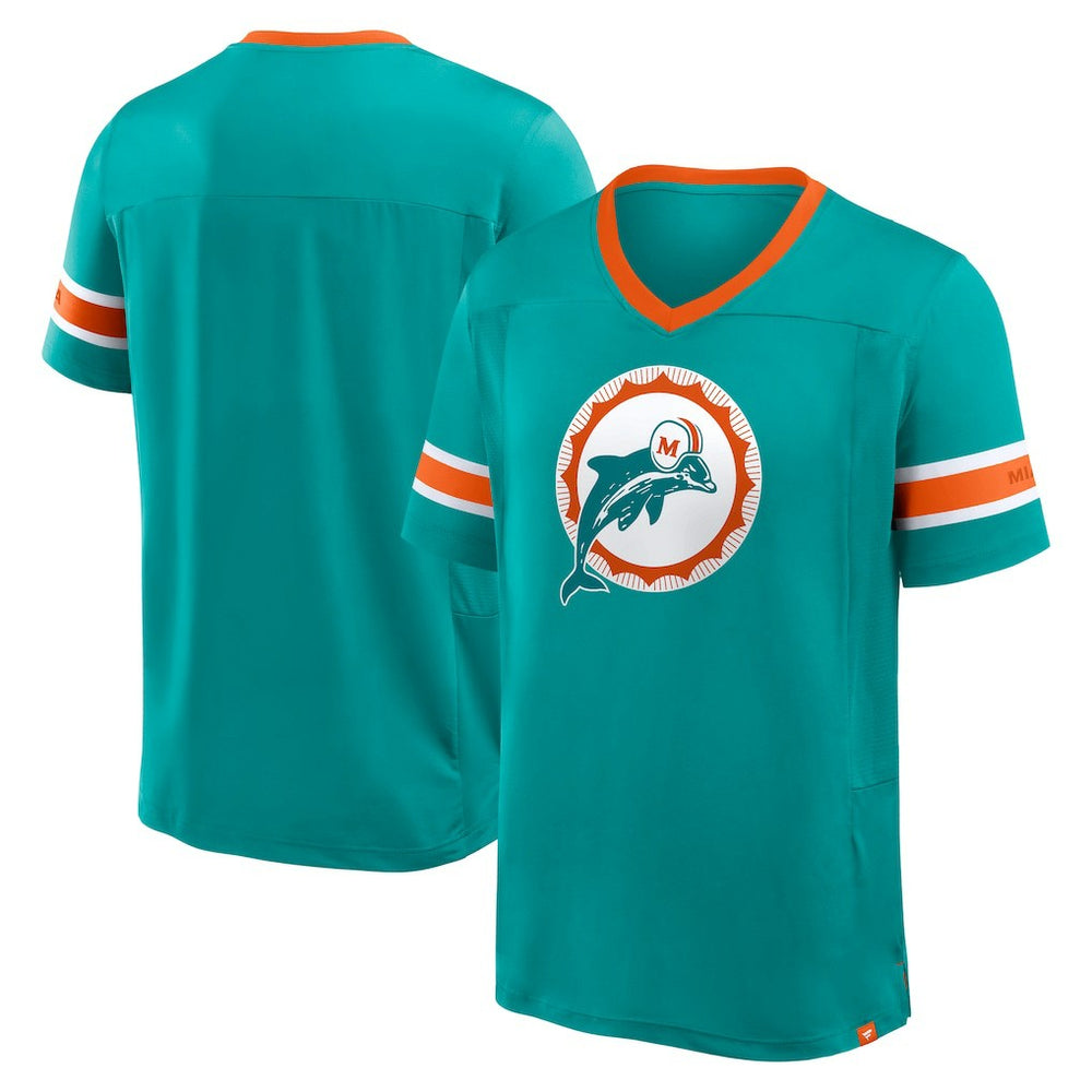Miami Dolphins Hometown Premium Hashmark V-Neck T-Shirt | NFL New