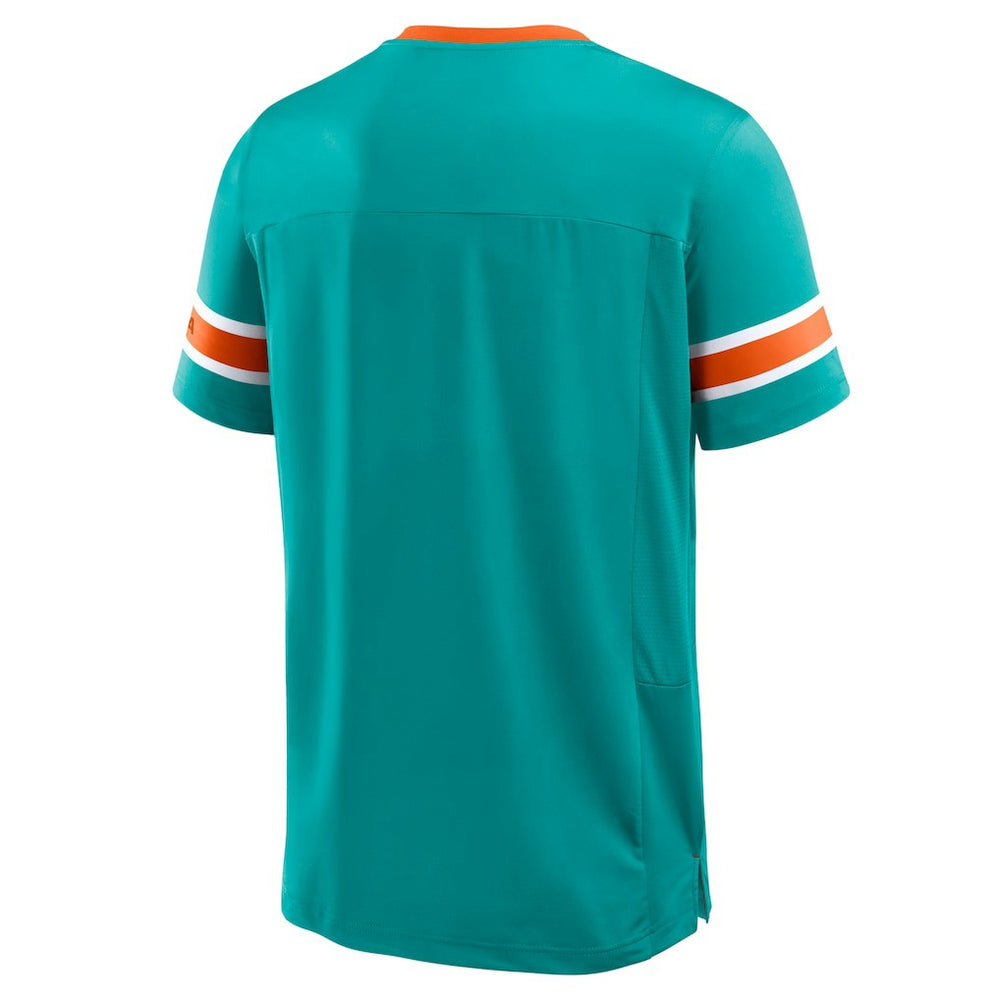 Miami Dolphins Hometown Premium Hashmark V-Neck T-Shirt | NFL New
