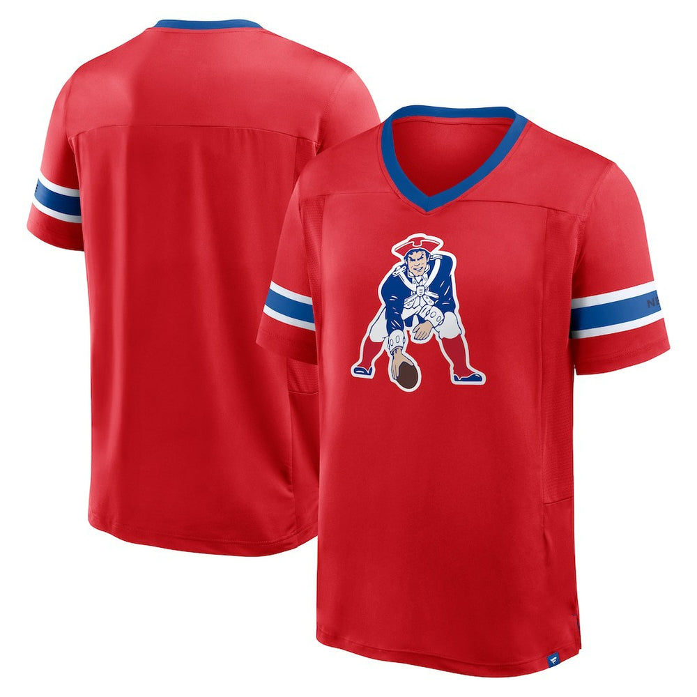 New England Patriots Hometown Premium Hashmark V-Neck T-Shirt | NFL Outlet