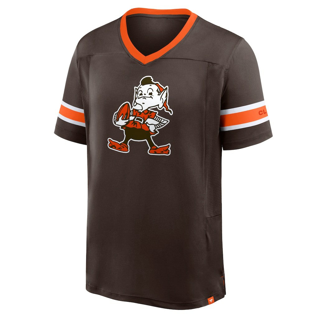 Cleveland Browns Hometown Premium Hashmark V-Neck T-Shirt | NFL US