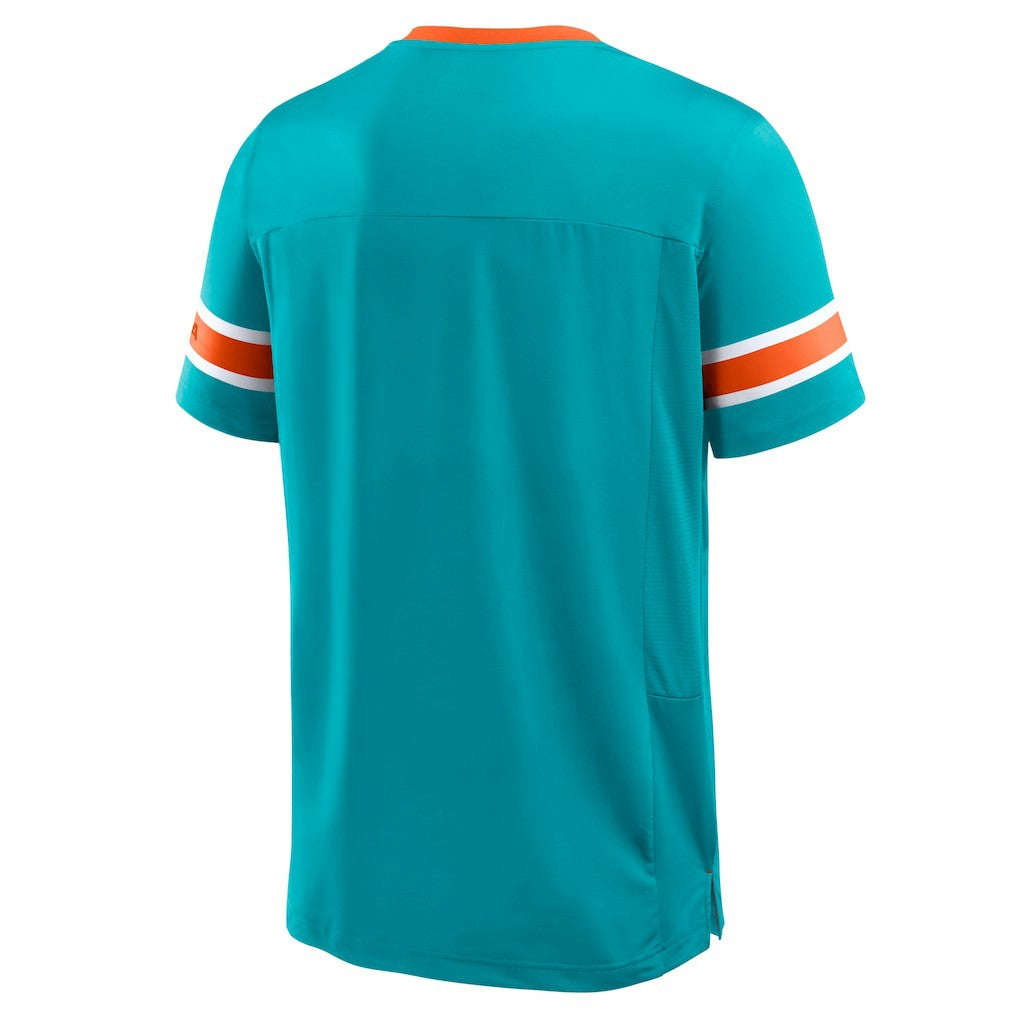 Miami Dolphins Hometown Premium Hashmark V-Neck T-Shirt | NFL Outlet