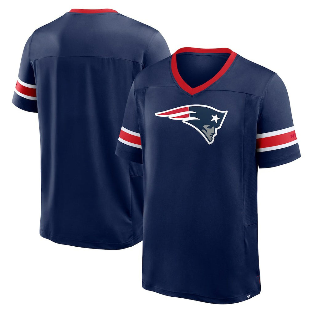 New England Patriots Hometown Premium Hashmark V-Neck T-Shirt | NFL Discount