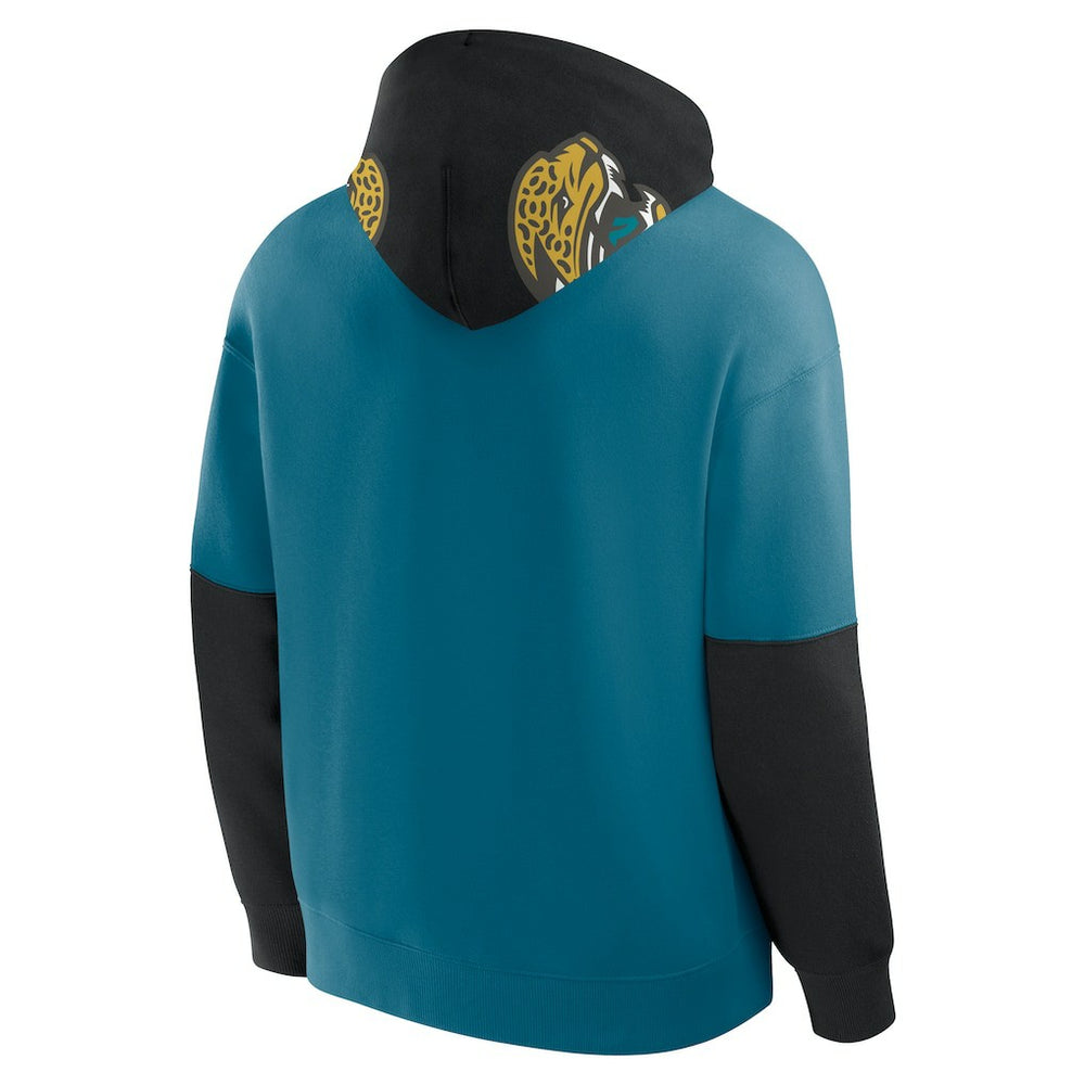 Jacksonville Jaguars Helmet Retro Pullover Hoodie | NFL New