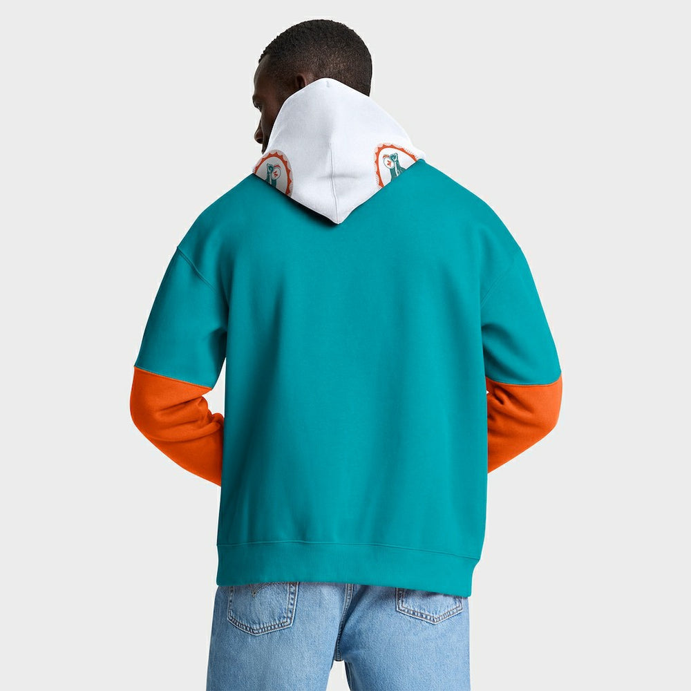 Miami Dolphins Helmet Retro Pullover Hoodie | NFL Outlet