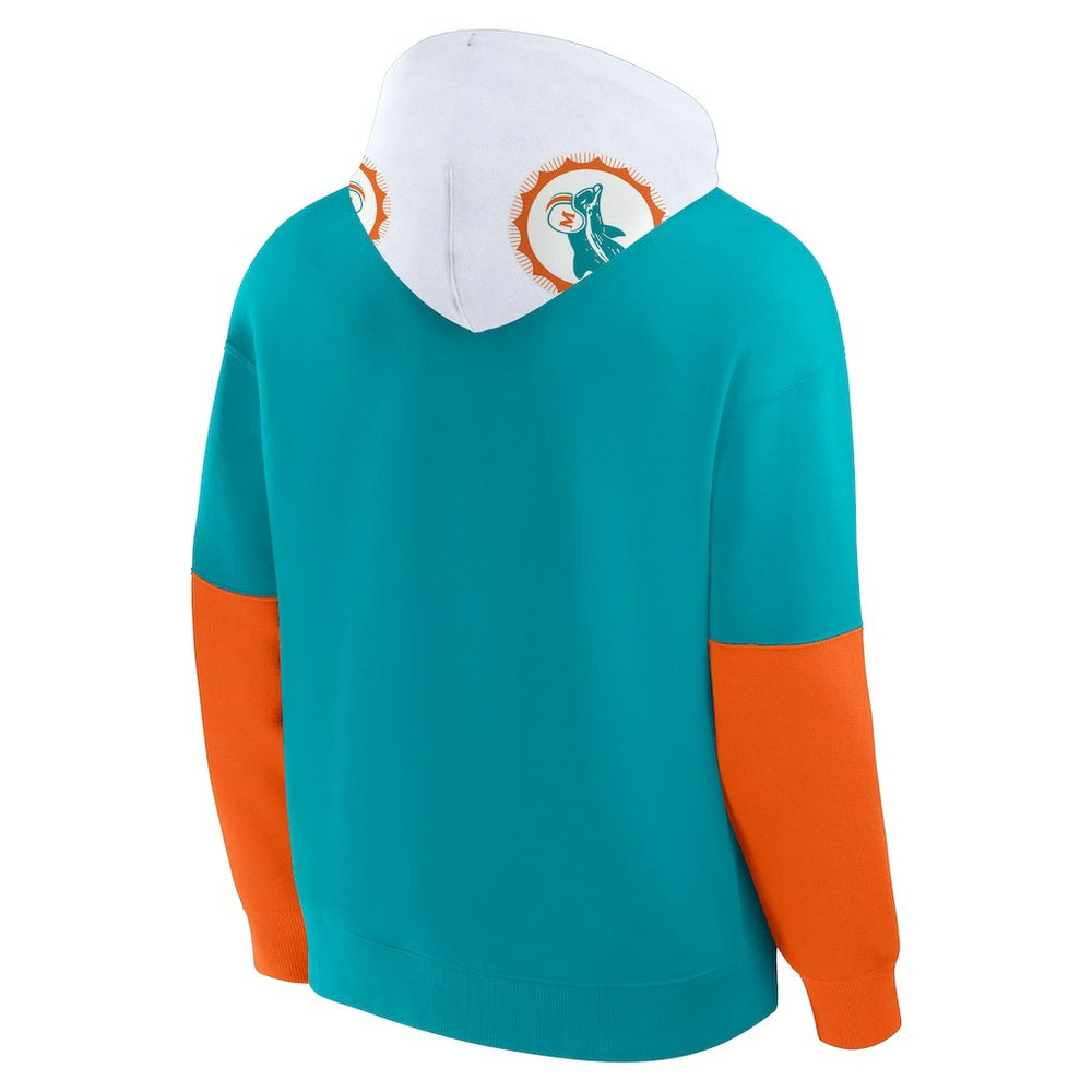 Miami Dolphins Helmet Retro Pullover Hoodie | NFL Outlet