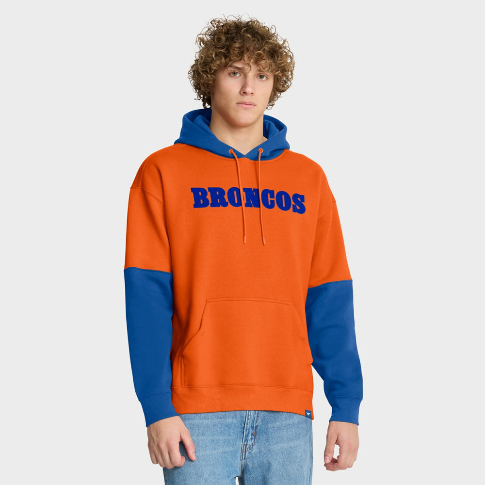 Denver Broncos Helmet Retro Pullover Hoodie | NFL New