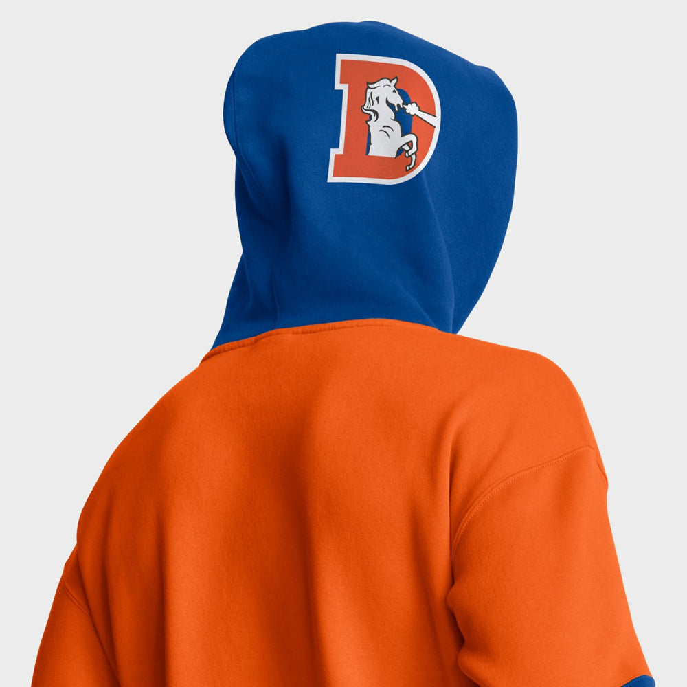 Denver Broncos Helmet Retro Pullover Hoodie | NFL New