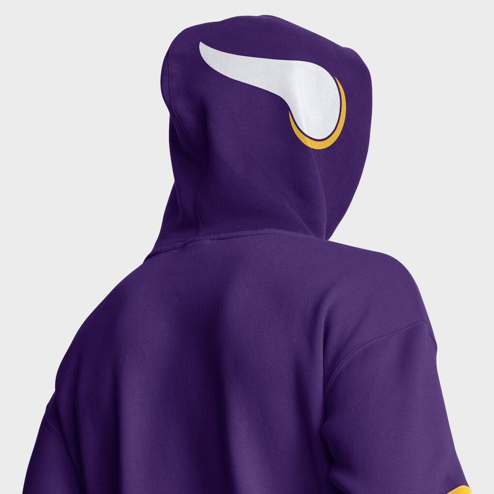 Minnesota Vikings Helmet Retro Pullover Hoodie | NFL Discount