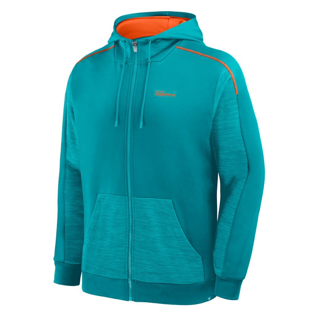 Miami Dolphins Checkdown Pass Full-Zip Hoodie | NFL Hot