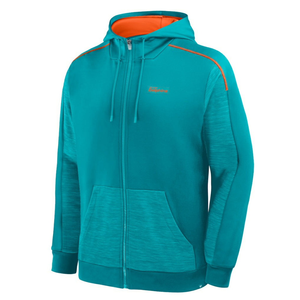 Miami Dolphins Checkdown Pass Full-Zip Hoodie | NFL Hot