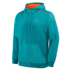 Miami Dolphins Checkdown Pass Full-Zip Hoodie | NFL Hot