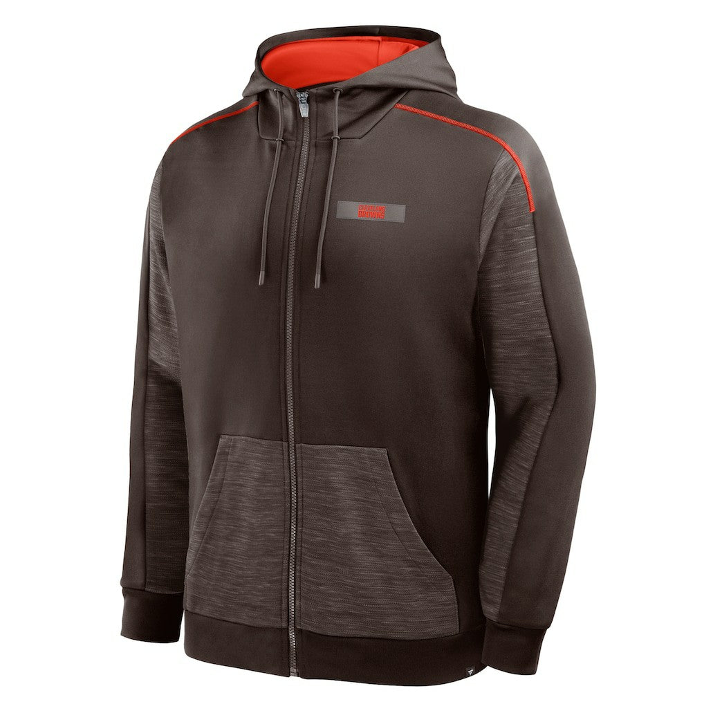 Cleveland Browns Checkdown Pass Full-Zip Hoodie | NFL Discount