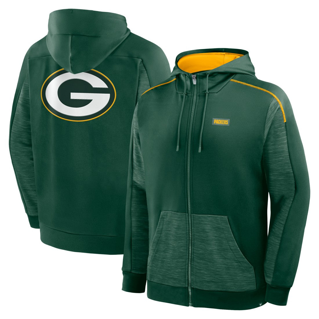 Green Bay Packers Checkdown Pass Full-Zip Hoodie | NFL US