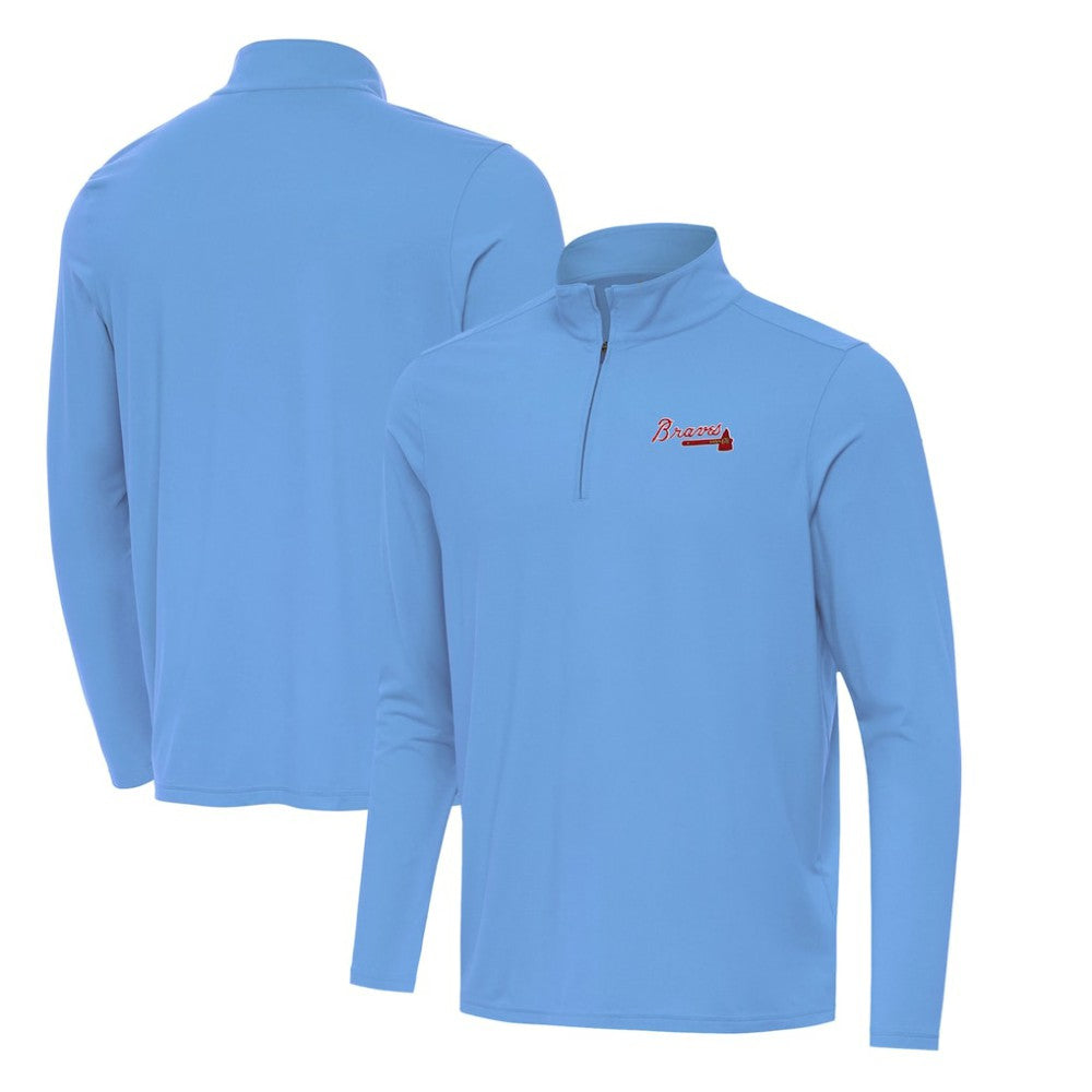 Atlanta Braves Antigua Intent Quarter-Zip Top - MLB Tops