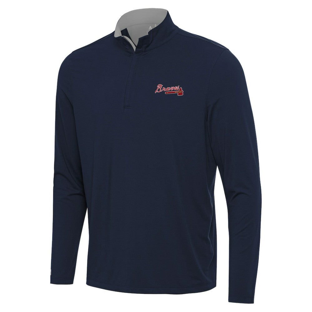 Atlanta Braves Antigua Content Quarter-Zip Top - MLB Tops
